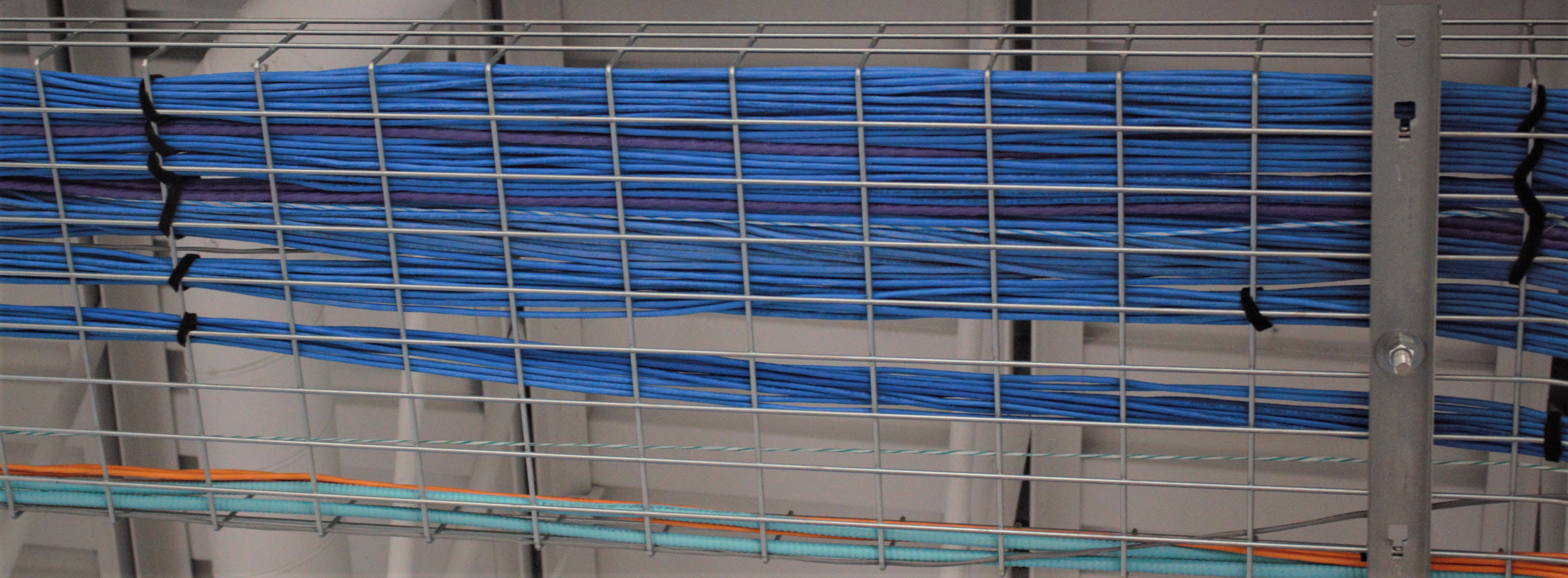 Professional network cable infrastructure background